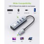 Adattatore Convertitore USB tipo A a RJ45 Gigabit con Hub 3 Porte USB 5 Gbps