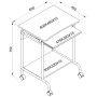 Scrivania Mobile ''Compact'' per Computer Ripiano Tastiera Scorrevole