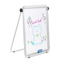 Lavagna Magnetica Bifacciale Flipchart Portatile 70x100 cm con Supporto