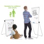 Lavagna Magnetica Bifacciale Flipchart Portatile 70x100 cm con Supporto
