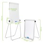Lavagna Magnetica Bifacciale Flipchart Portatile 70x100 cm con Supporto