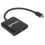 Splitter Hub Mini DisplayPort a 2 porte DisplayPort con MST