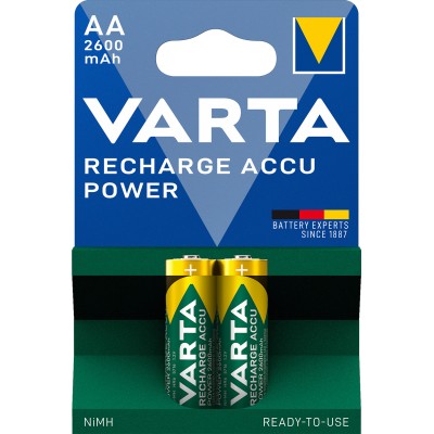 Blister 2 Batterie Ricaricabili Stilo AA 2600 mAh
