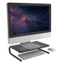 Stand Supporto da Scrivania per Monitor Notebook in Metallo 370mm Nero
