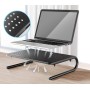Stand Supporto da Scrivania per Monitor Notebook in Metallo 370mm Nero