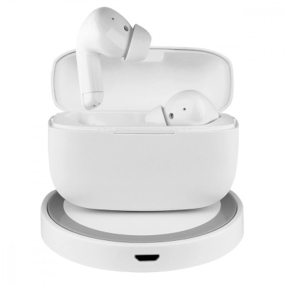 Cuffie Auricolari TWS Jive con Custodia di Ricarica USB-C&trade e Pad Caricatore a Induzione
