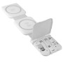 Stazione di Ricarica Wireless Qi Magnetica Pieghevole per Smartphone e Smartwatch