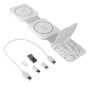 Stazione di Ricarica Wireless Qi Magnetica Pieghevole per Smartphone e Smartwatch