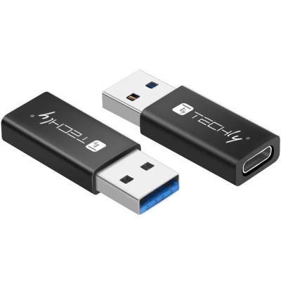 Adattatore Convertitore USB 3.0 USB A Maschio a USB-C&trade Femmina Nero