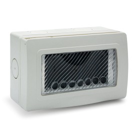 Contenitore Autoportante Stagno IP55 per Tubo Sportello con Membrana Cedibile 4 Moduli Bianco
