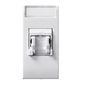 Domus S44 Presa RJ45 Cat.5E UTP Connettore 3M con Tappo Bianco Lucido
