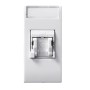 Domus S44 Presa RJ45 Cat.5E UTP Connettore 3M con Tappo Bianco Lucido