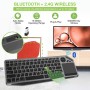 Tastiera Bluetooth Wireless 2,4 GHz per Smart TV Retroilluminata con Touchpad