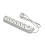 Multipresa 6 Posti Schuko con Interruttore e Cavo 1,5m Bianco