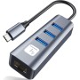 Adattatore Convertitore USB-C&trade a RJ45 Gigabit con Hub 3 Porte USB 5 Gbps