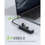 Adattatore Convertitore USB-C&trade a RJ45 Gigabit con Hub 3 Porte USB 5 Gbps