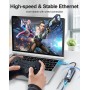Adattatore Convertitore USB-C&trade a RJ45 Gigabit con Hub 3 Porte USB 5 Gbps