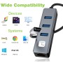 Adattatore Convertitore USB-C&trade a RJ45 Gigabit con Hub 3 Porte USB 5 Gbps