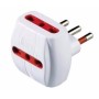 Adattatore Triplo Spina 2P+T Presa Bipasso 2P+T