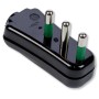 Spina ribassata 2P+T 16A Nero