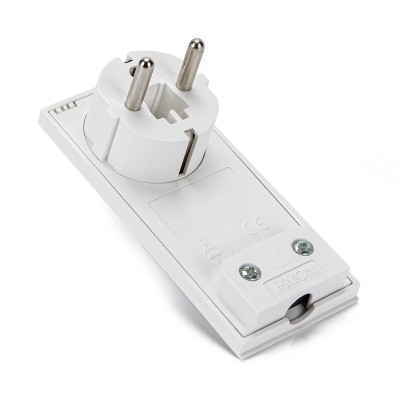 Spina Schuko 16A 2P+T Salvaspazio Super Sottile Smontabile Angolata Bianco