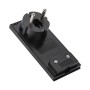 Spina Schuko 16A 2P+T Salvaspazio Super Sottile Smontabile Angolata Nero