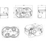 Scatola Rettangolare da Incasso per Pareti Cave 3 Moduli per S44 e S45