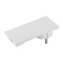 Spina Schuko 16A 2P+T Salvaspazio Super Sottile Smontabile Angolata Bianco
