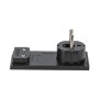 Spina Schuko 16A 2P+T Salvaspazio Super Sottile Smontabile Angolata Nero