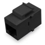 Accoppiatore Keystone RJ45 F/F Cat.5E UTP Nero