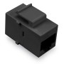 Accoppiatore Keystone RJ45 F/F Cat.5E UTP Nero