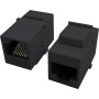 Accoppiatore Keystone RJ45 F/F Cat.5E UTP Nero