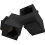Accoppiatore Keystone RJ45 F/F Cat.5E UTP Nero