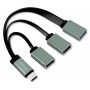 Hub Flessibile USB-C&trade SuperSpeed 3 Porte USB3.0 A Femmina Nero