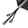 Hub Flessibile USB-C&trade SuperSpeed 3 Porte USB3.0 A Femmina Nero