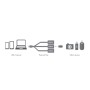 Hub Flessibile USB-C&trade SuperSpeed 3 Porte USB3.0 A Femmina Nero