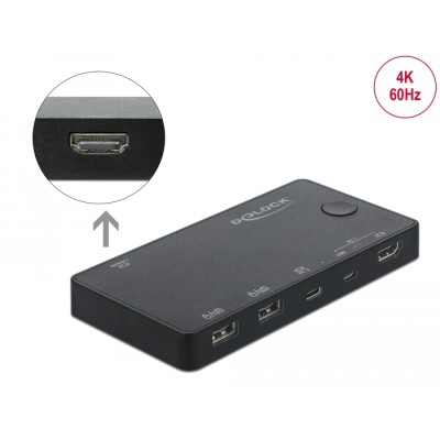 Switch KVM HDMI/USB-C&trade 4K 60Hz con USB