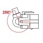 Modulo Keystone USB 3.0 A Maschio / Femmina 250&deg con Cavo