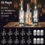 10 Strip da 20 LED Bianco Caldo per Bottiglie