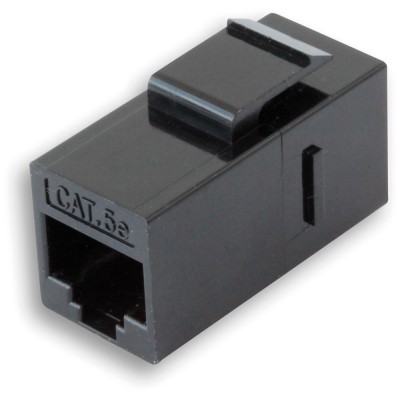 Accoppiatore RJ45 F/F UTP Cat5e Keystone Nero