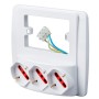 Multipresa da Parete 3 Posti Schuko Bianco
