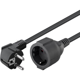 Cavo Alimentazione Schuko Maschio Angolato / Femmina 10m Nero