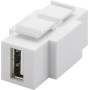 Adattatore Keystone USB2.0 A/B Installabile in Entrambi i Lati