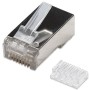 Plug Modulari RJ45 Cat6 con Slitta per Cavo Flessibile STP