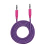 Cavo Audio con Guaina Intrecciata 1m Viola/Fucsia con Blister