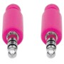 Cavo Audio con Guaina Intrecciata 1m Viola/Fucsia con Blister