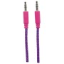Cavo Audio con Guaina Intrecciata 1m Viola/Fucsia con Blister