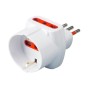 Adattatore Triplo Spina 2P+T Presa Bipasso 2P+T con Schuko