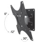 Supporto a muro per TV LED LCD 19 - 37'' inclinabile 1 snodo Nero