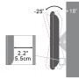Supporto a muro per TV LED LCD 17'' - 37'' inclinabile nero